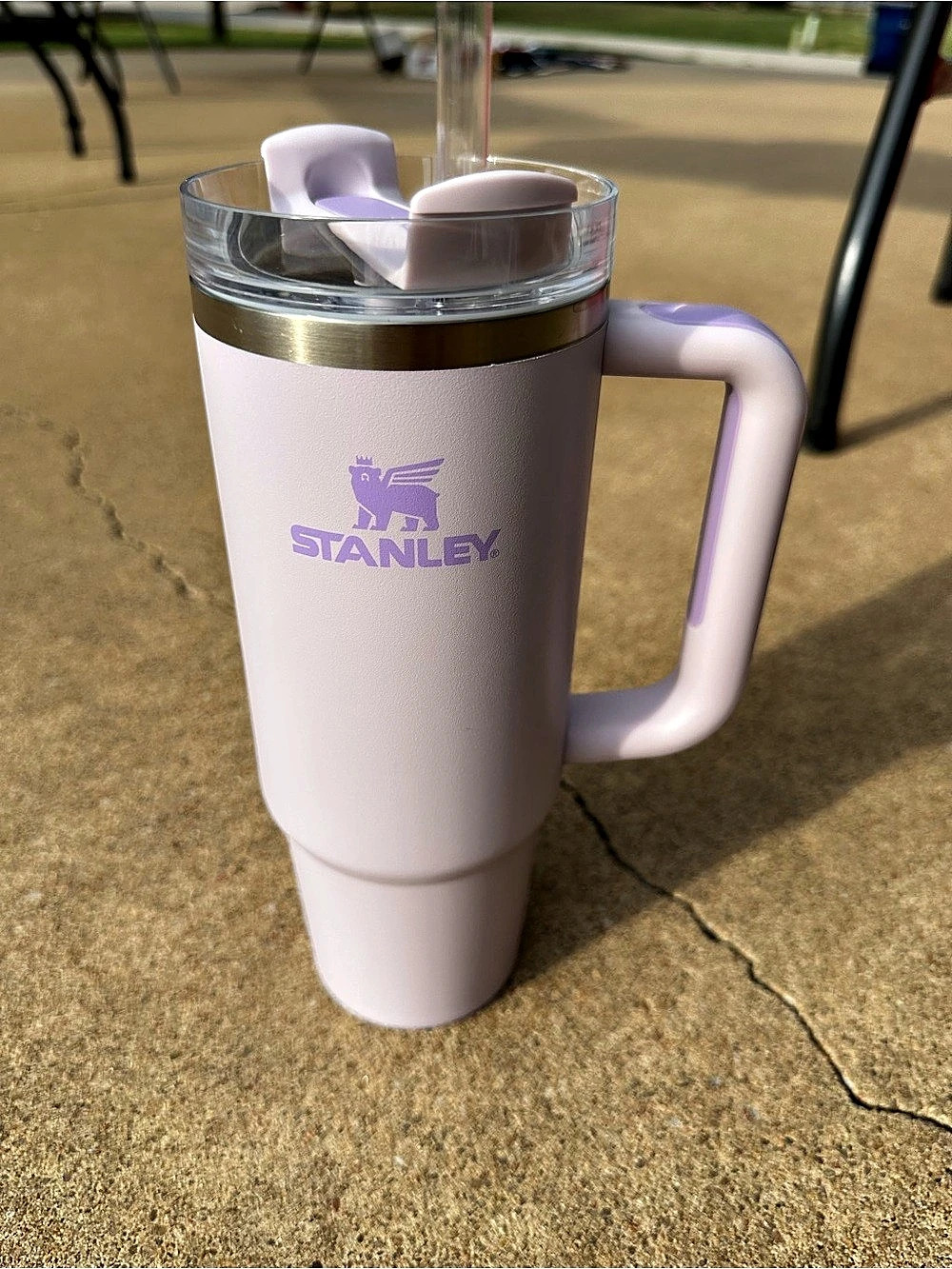 Stanley Tumbler 30 oz Purple with straw